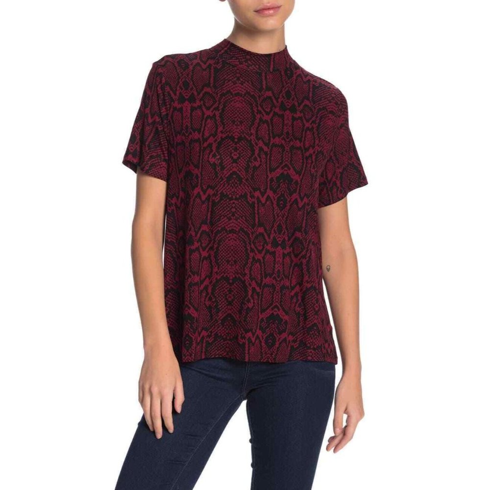 14th& Union Tie Back Print Snake Top Medium NWT